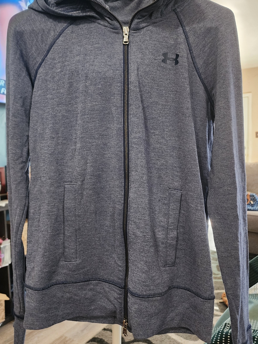 Under Armour Women's Blue Full-Zip Hoodie Jacket Sz XSM
